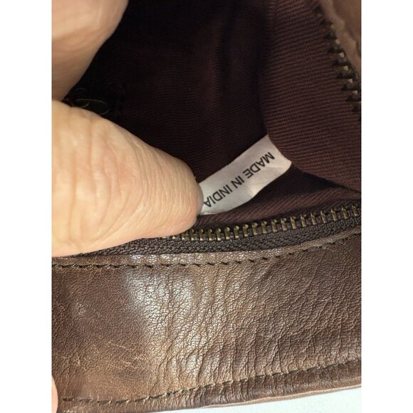 *New Oak Leathers Handbag Purse Brown Weaved Leather Satchel Shoulder Bag - Picture 7 of 7